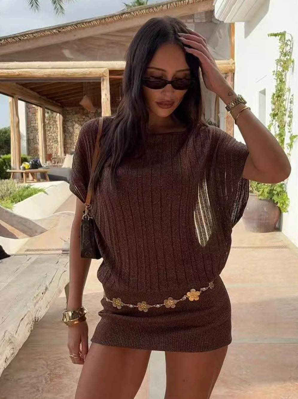 ZARA Sexy Slim Knit Mini Dress Short Sleeve Summer Elegant Dress